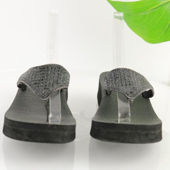 Skechers Womens Vinyasa-Stone Candy Sandal Size 9 Black Thong Flip Flop Slide - Picture 3 of 11